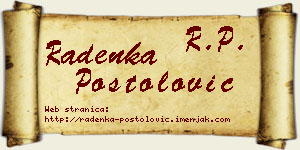 Radenka Postolović vizit kartica